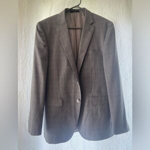 Massimo Dutti blazer, solid gray, italian wool, size 50 blazer